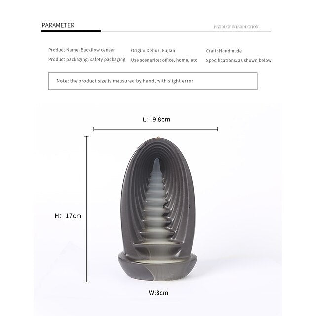 Ceramic Waterfall Incense Burner